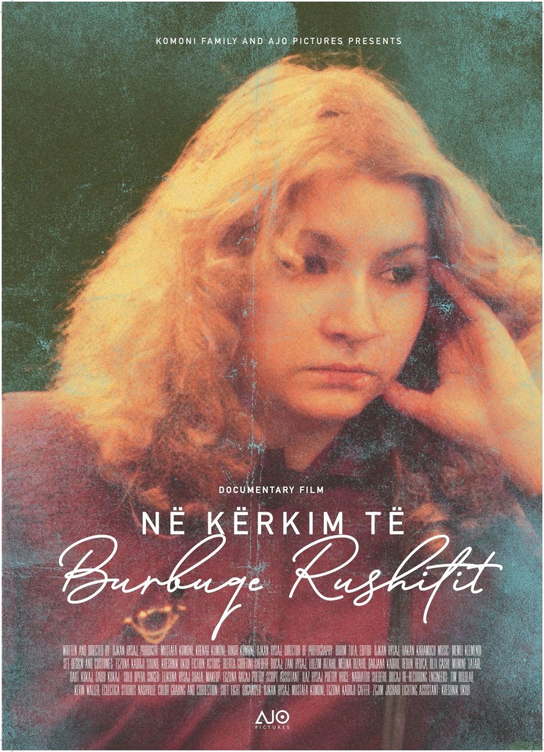Poster for Në kërkim të Burbuqe Rushitit, presented by Komoni Family and Ajo Pictures